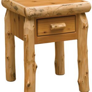 natural cedar one drawer nightstand