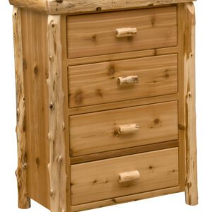 Natural cedar four drawer chest premium