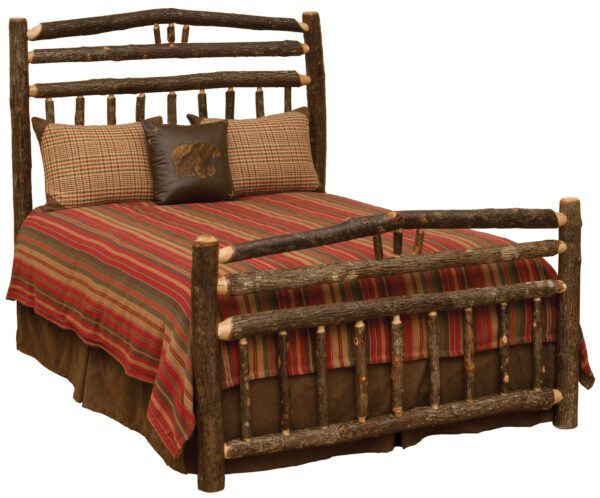 Natural Hickory Wagon Wheel Bed