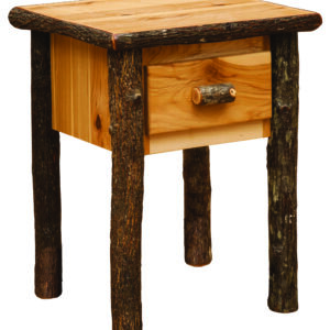 Natural Hickory One drawer Nightstand