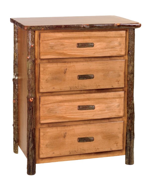 natural hickory four drawer chest value