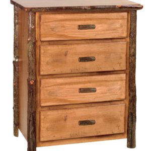 natural hickory four drawer chest premium