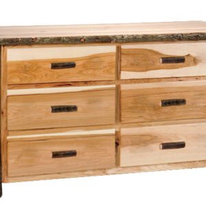 Natural Hickory Six Drawer Value