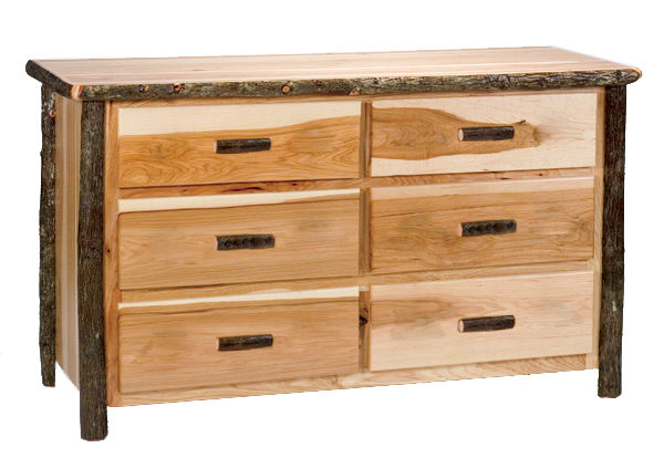 Natural Hickory Six Drawer Value