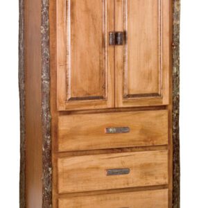 Natural Hickory Three Drawer Armoire Value