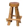 Slab Counter Stool - 24" high - Natural Cedar - Wood Seat