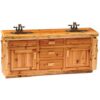 Vanity Base - 72-inch - Natural Cedar - Double Sink