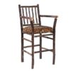 Barstool with Arms - 30" high - Cinnamon - Wood Seat