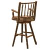 Swivel Barstool with Arms - 30" high - Natural Hickory - Standard Fabric - Image 2