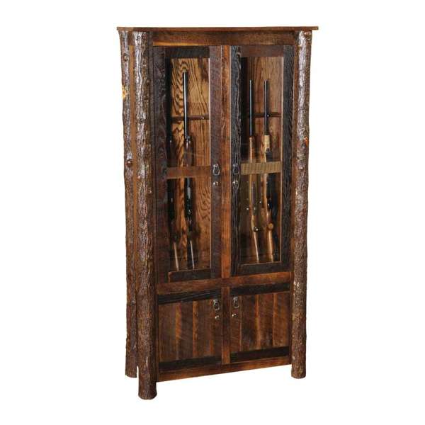 Twelve Gun Cabinet Rustic Retreat Furniture   B16800 1 1 