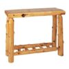 Sofa Table with Log Shelf - Natural Cedar
