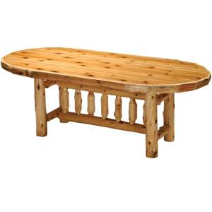Oval Dining Table - 6-foot - Natural Cedar