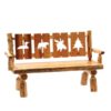 Cut-out Bench with back and arms - 60-inch - Natural Cedar - Wood Seat
