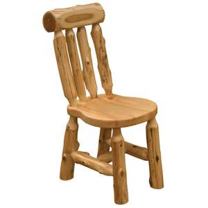 Lumberjack Bistro Side Chair - Natural Cedar - Wood Seat