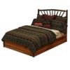 Sunburst Platform Bed - Single - Cinnamon