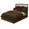 Sunburst Platform Bed - Queen - Cognac